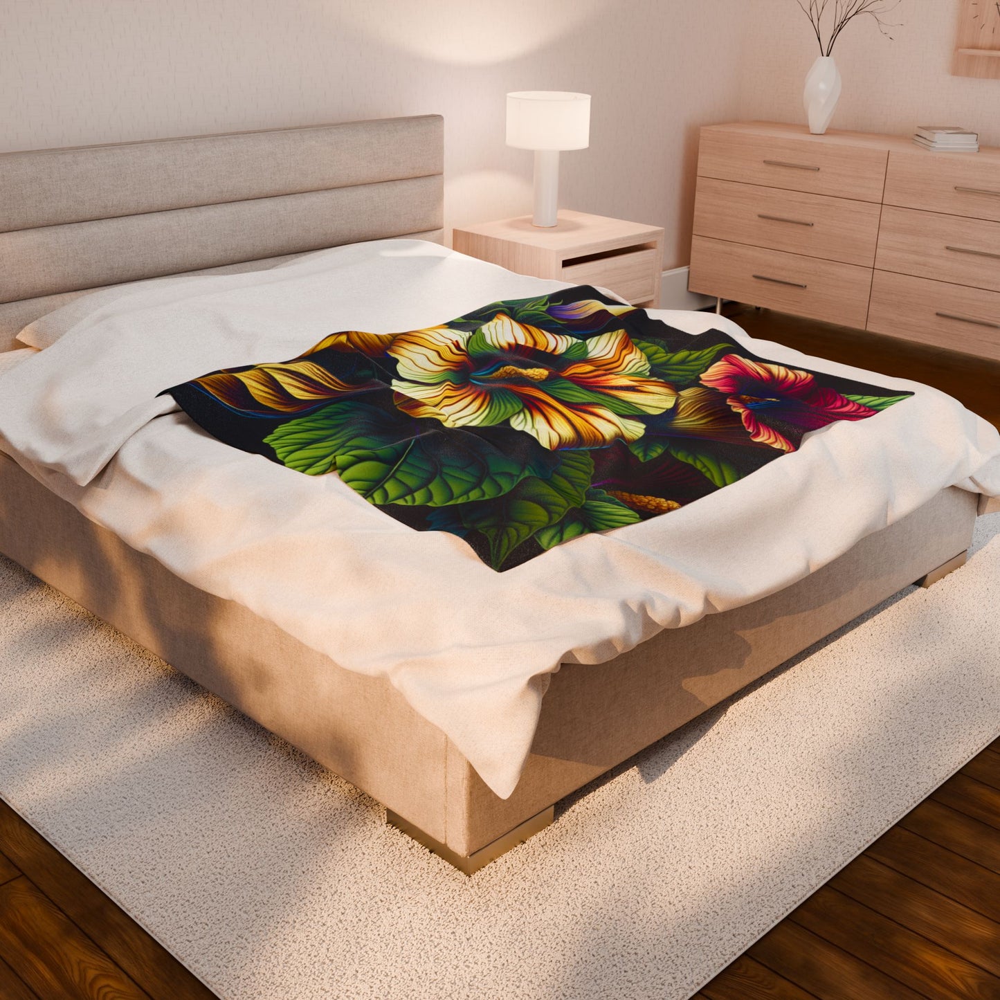 Vivid Petal Infusion- Plush Blanket