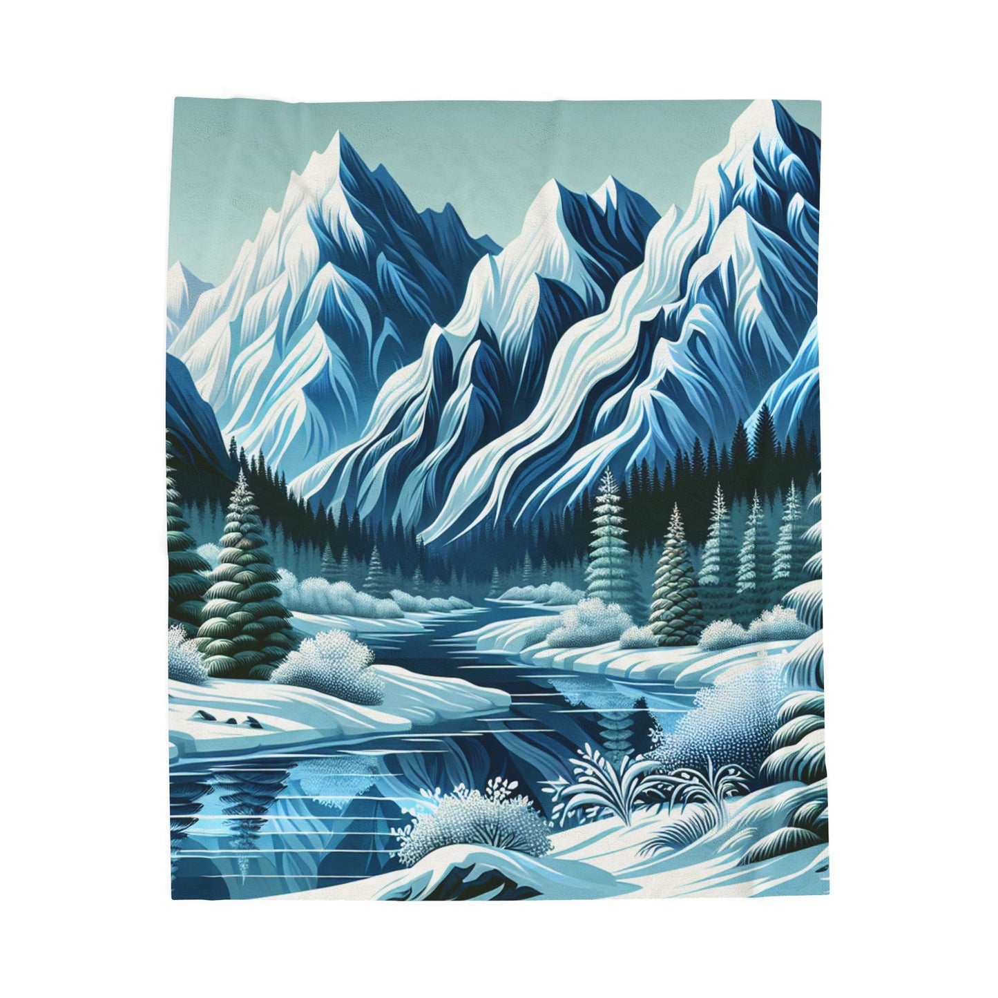 Winter Wilderness Majesty - Plush Blanket