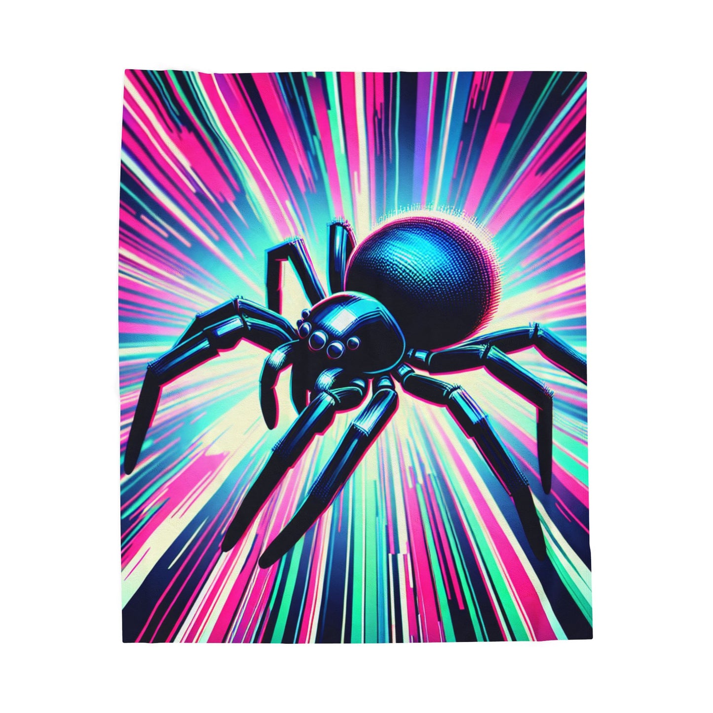 Spider in a Burst of Energy - Plush Blanket