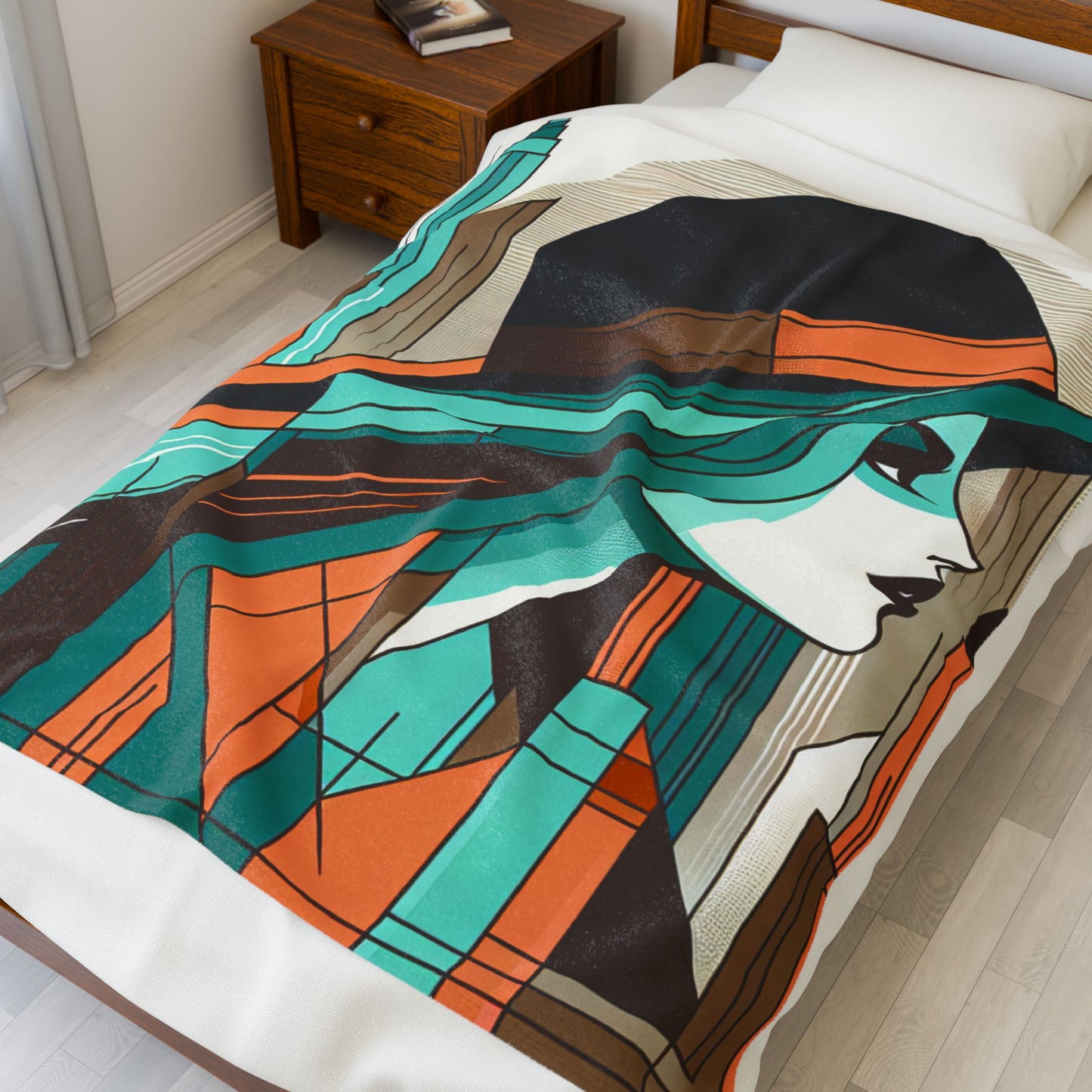 City Silhouette in Motion - Plush Blanket