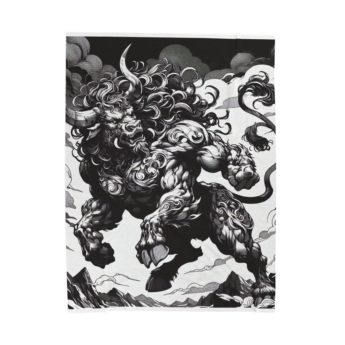 Majestic Bull Leap - Plush Blanket