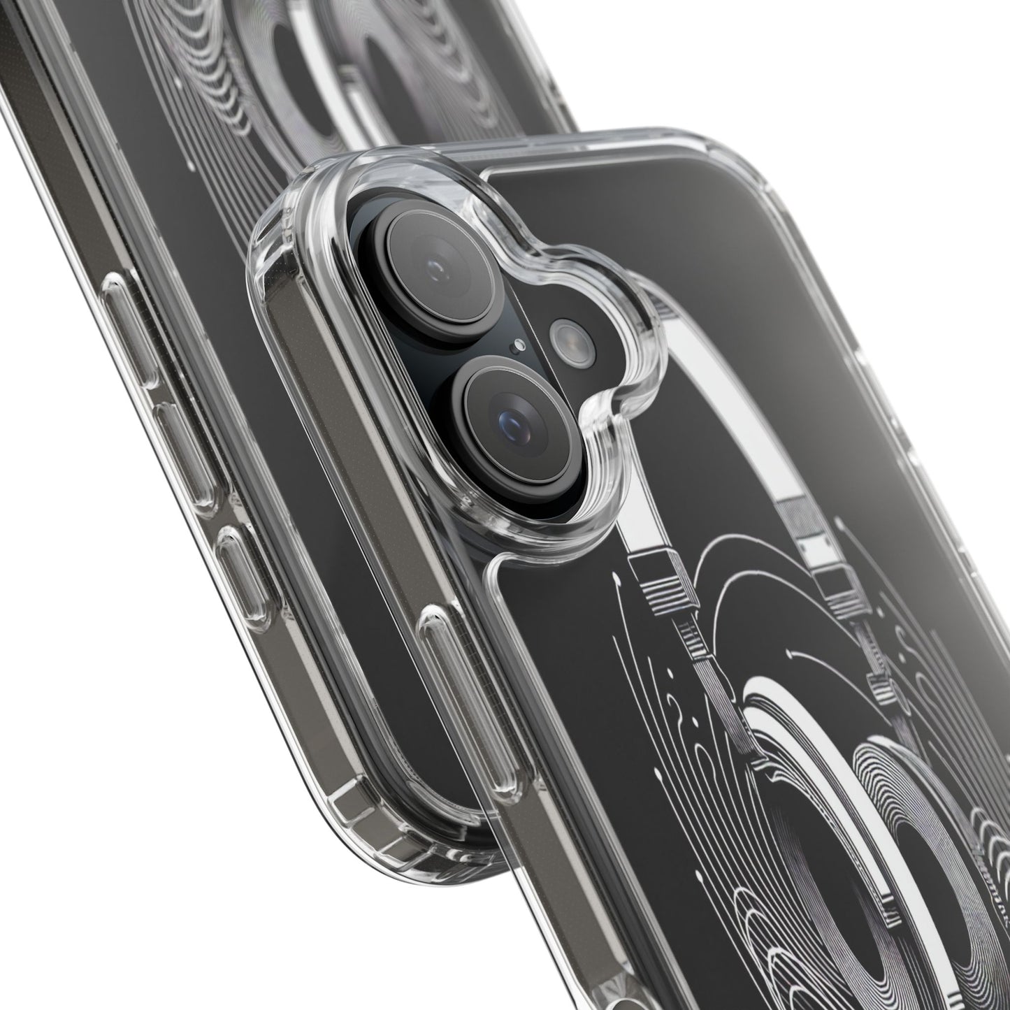 Transparent Sound Waves Unleashed Iphone Case Compatible With Iphone 16 15 14 - Clear Phone Cover