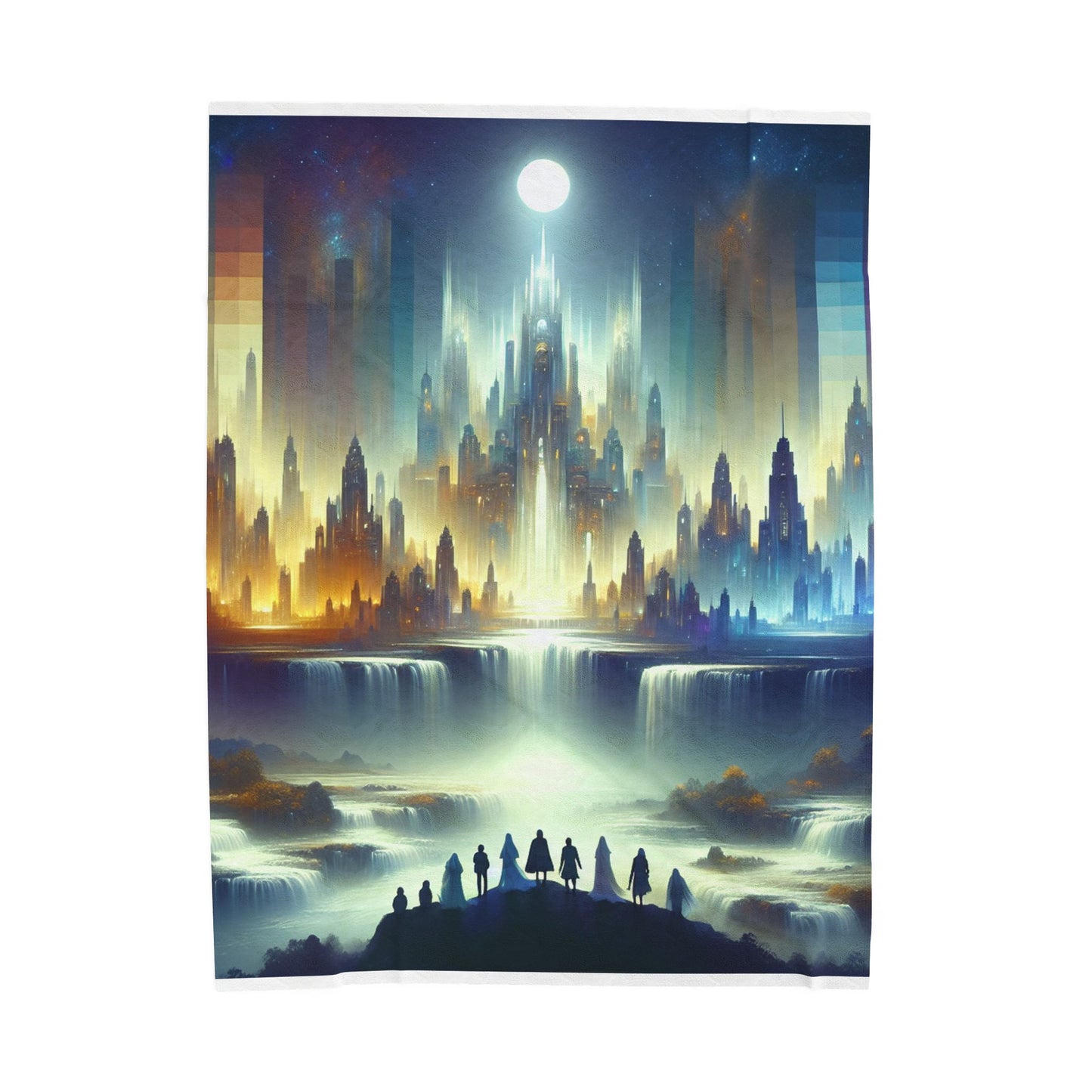 City of Starlight Cascade - Plush Blanket