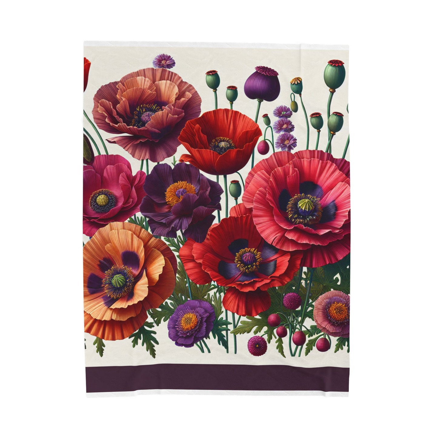 Opulent Poppies Display- Plush Blanket