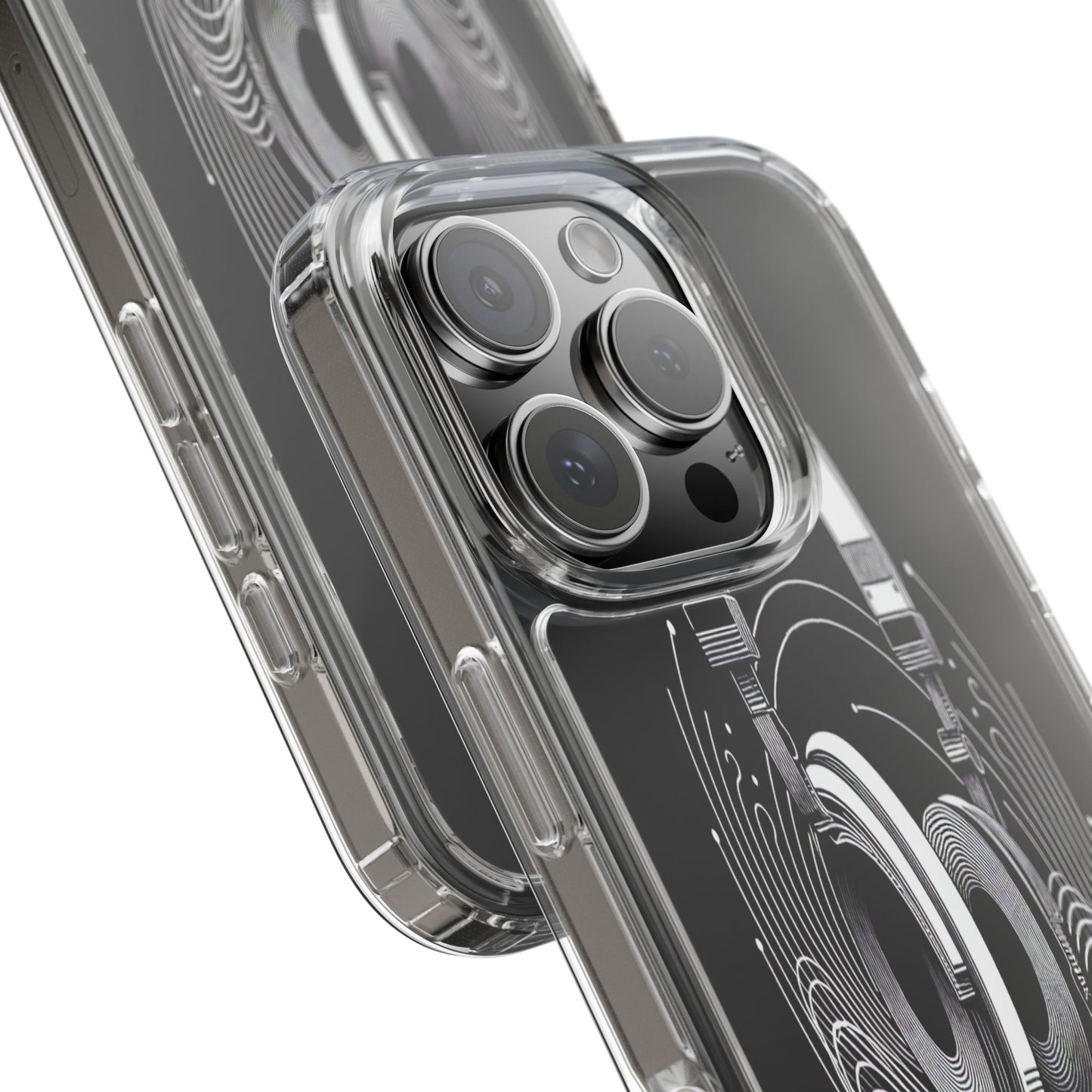 Transparent Sound Waves Unleashed Iphone Case Compatible With Iphone 16 15 14 - Clear Phone Cover