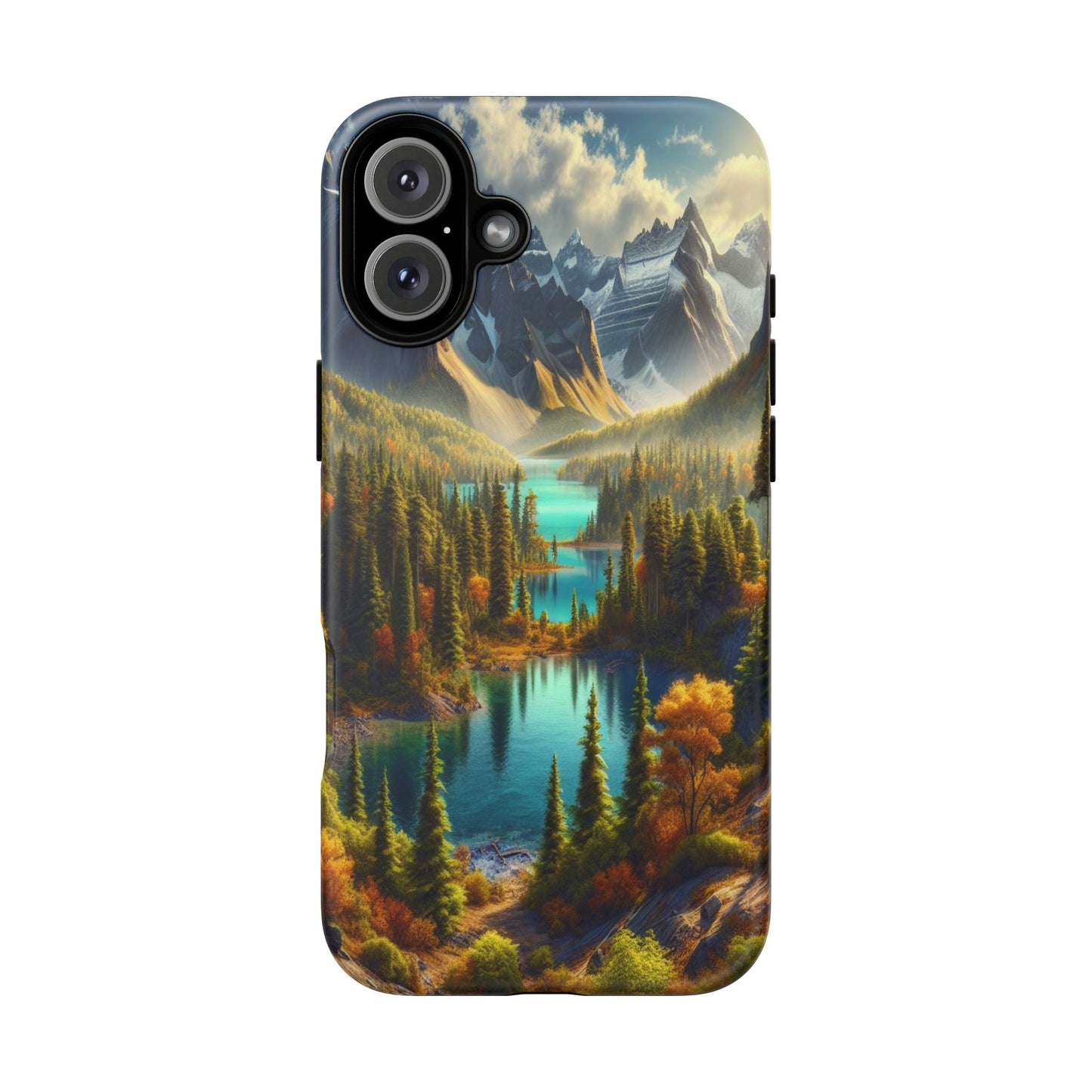 Radiant Peaks and Tranquil Waters - Phone Case