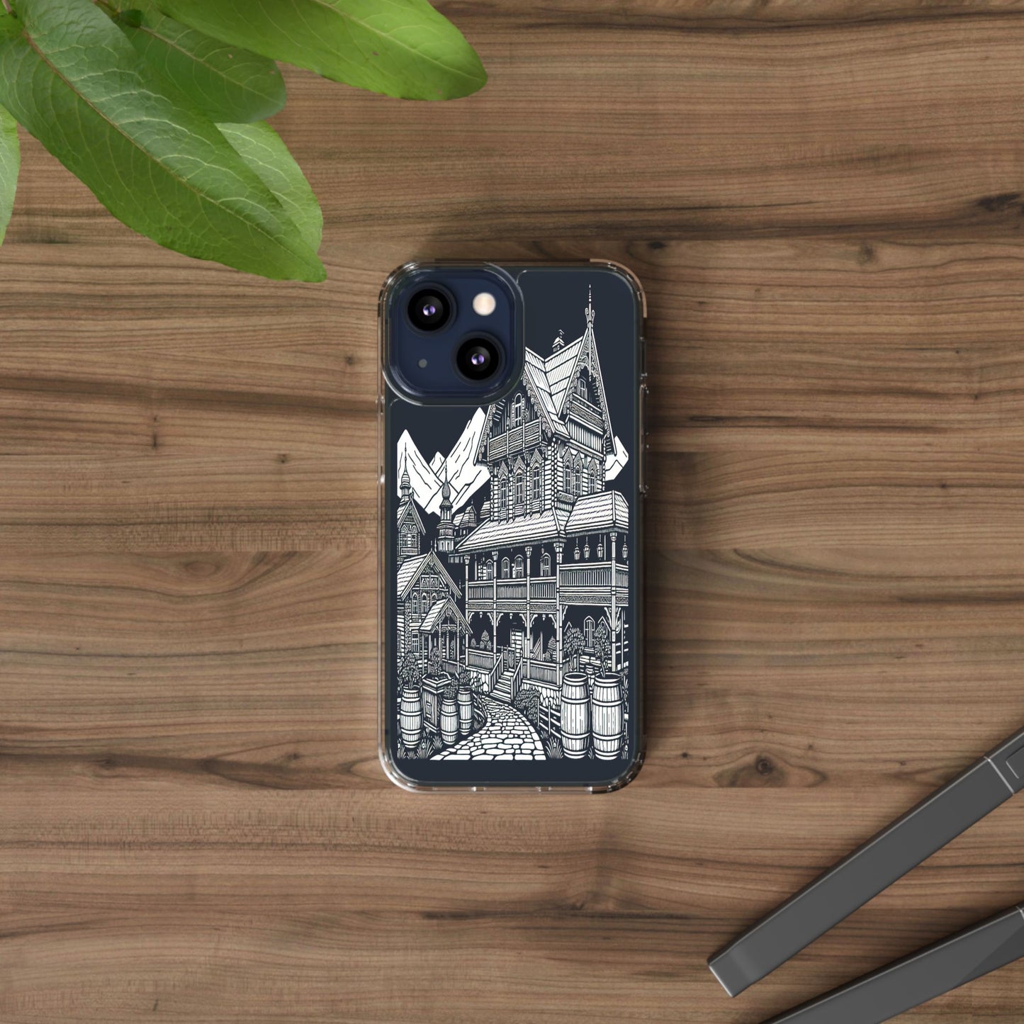 Transparent Rustic Alpine Retreat Iphone Case Compatible With Iphone 16 15 14 - Clear Phone Cover