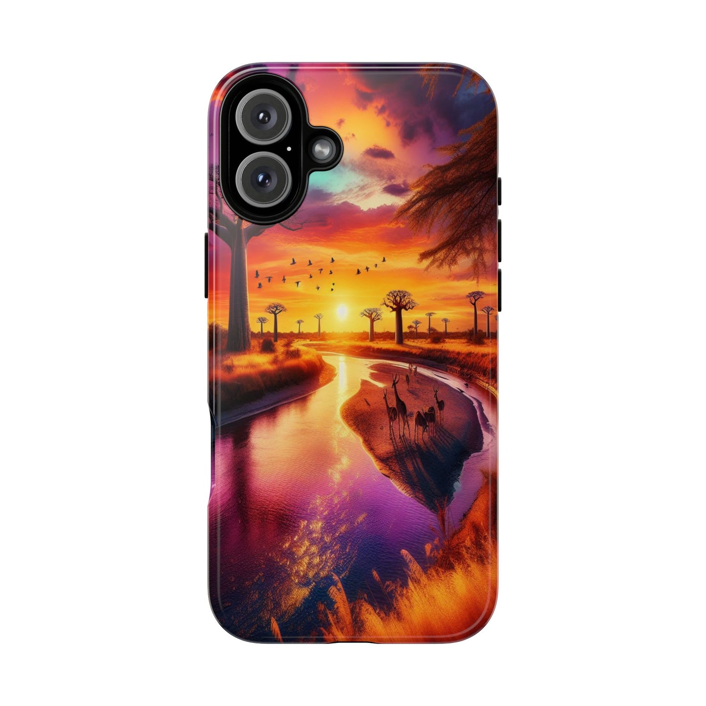 Journey Through Radiant Savannah - Phone Case