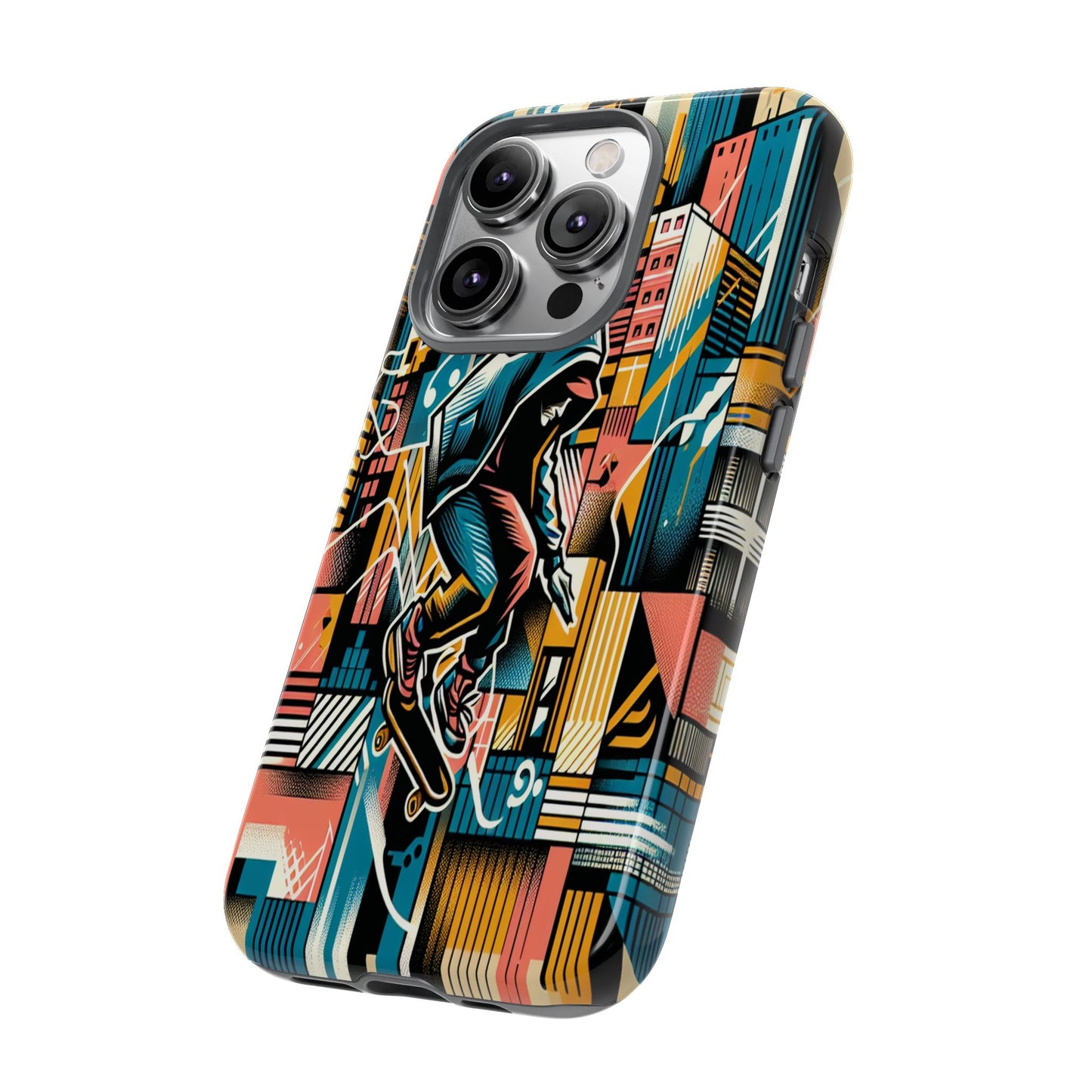 Skater in the Cityscape - Phone Case