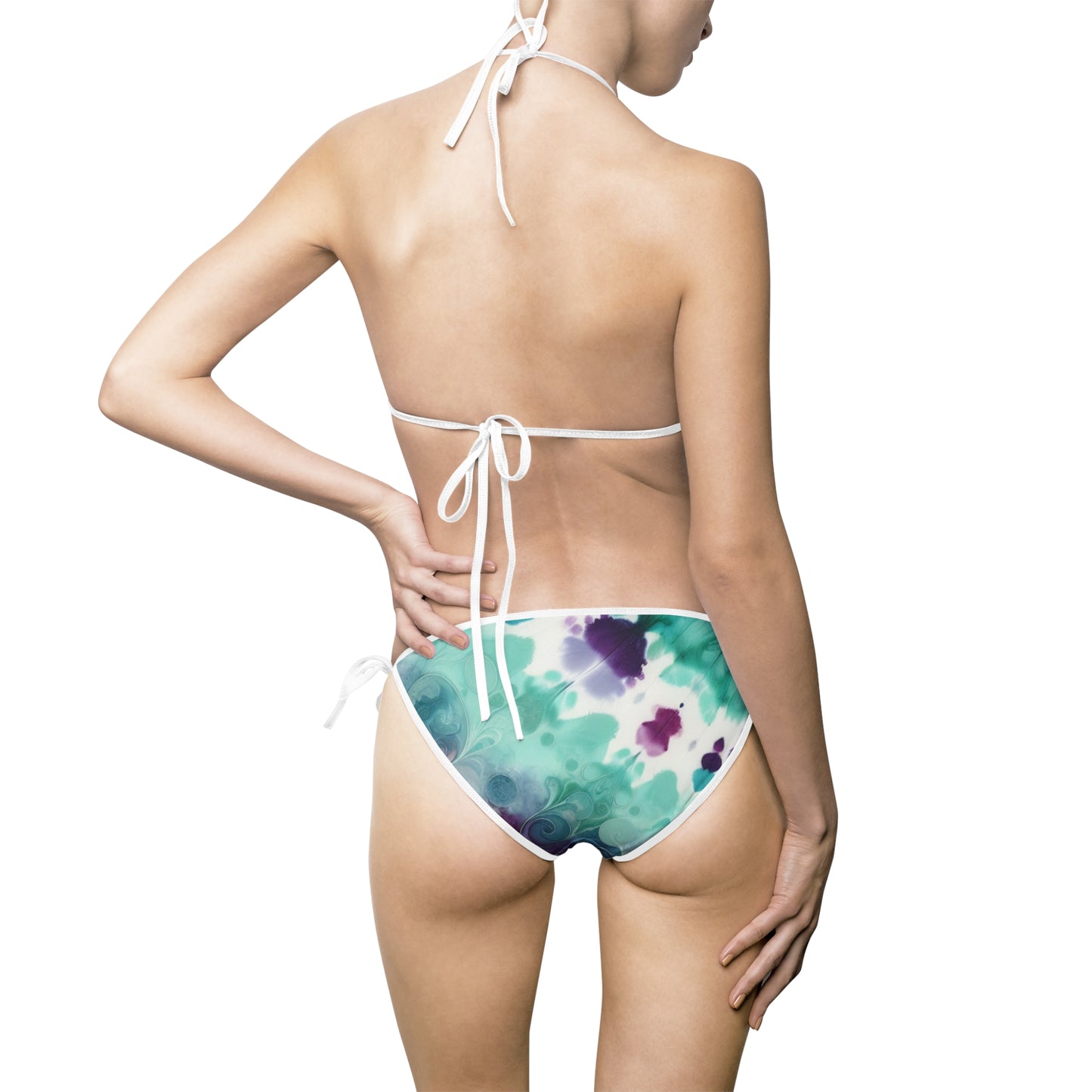 Women's Intricate Whirls and Hues Bikini Swimsuit