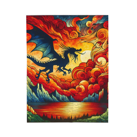 Dragon in Flight - Plush Blanket