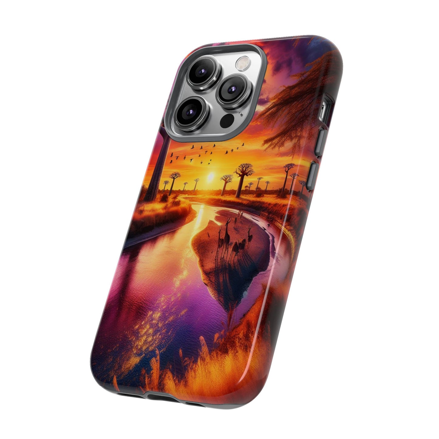 Journey Through Radiant Savannah - Phone Case