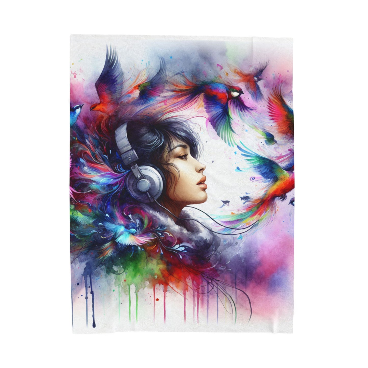 Harmony of Wings and Sound - Plush Blanket