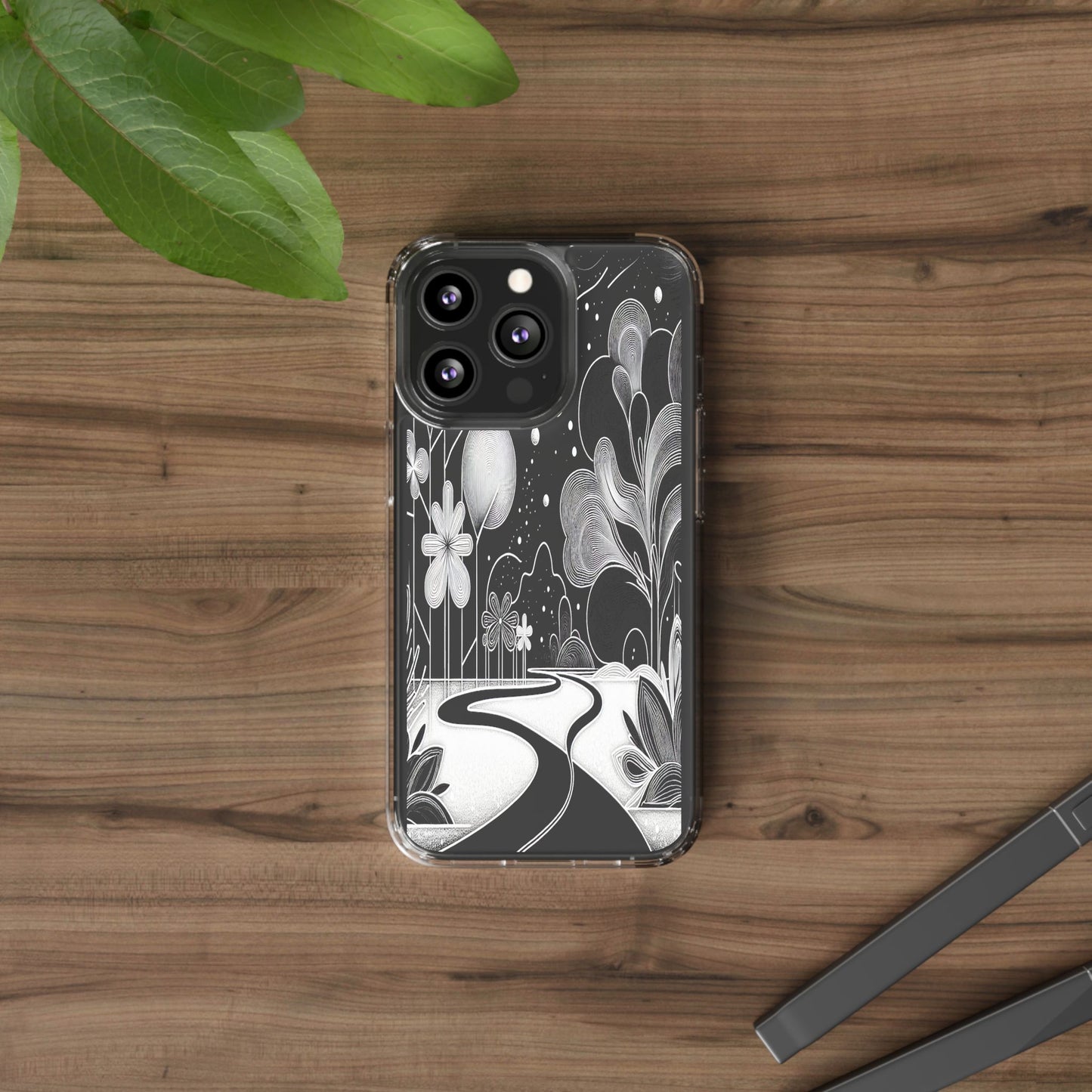 Transparent Pathway to Imagination Iphone Case Compatible With Iphone 16 15 14 - Clear Phone Cover