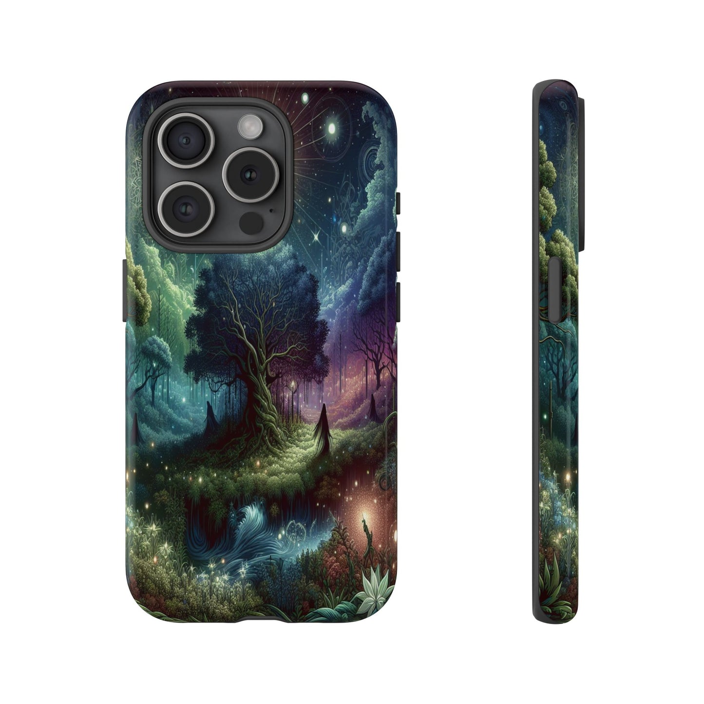 Luminous Forest Nightscape - Phone Case