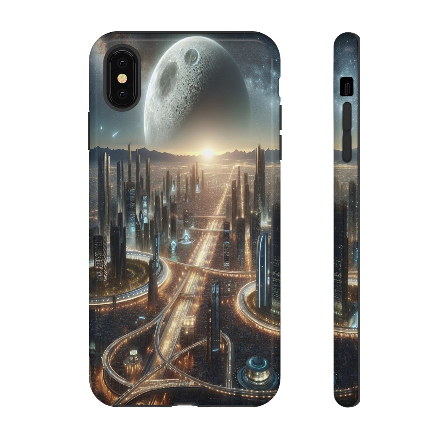 Protective Celestial Cityscape Iphone Case Compatible With Iphone 16 15 14 - Phone Cover