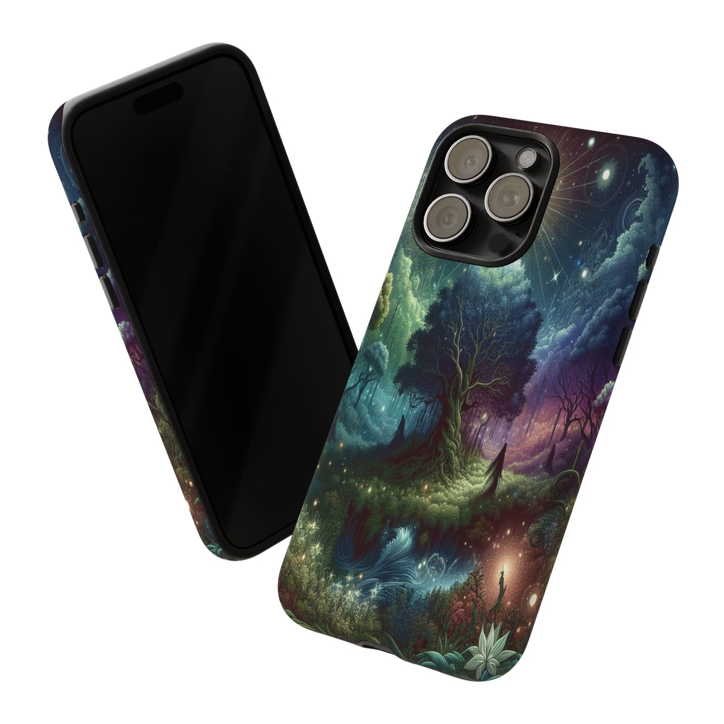 Luminous Forest Nightscape - Phone Case