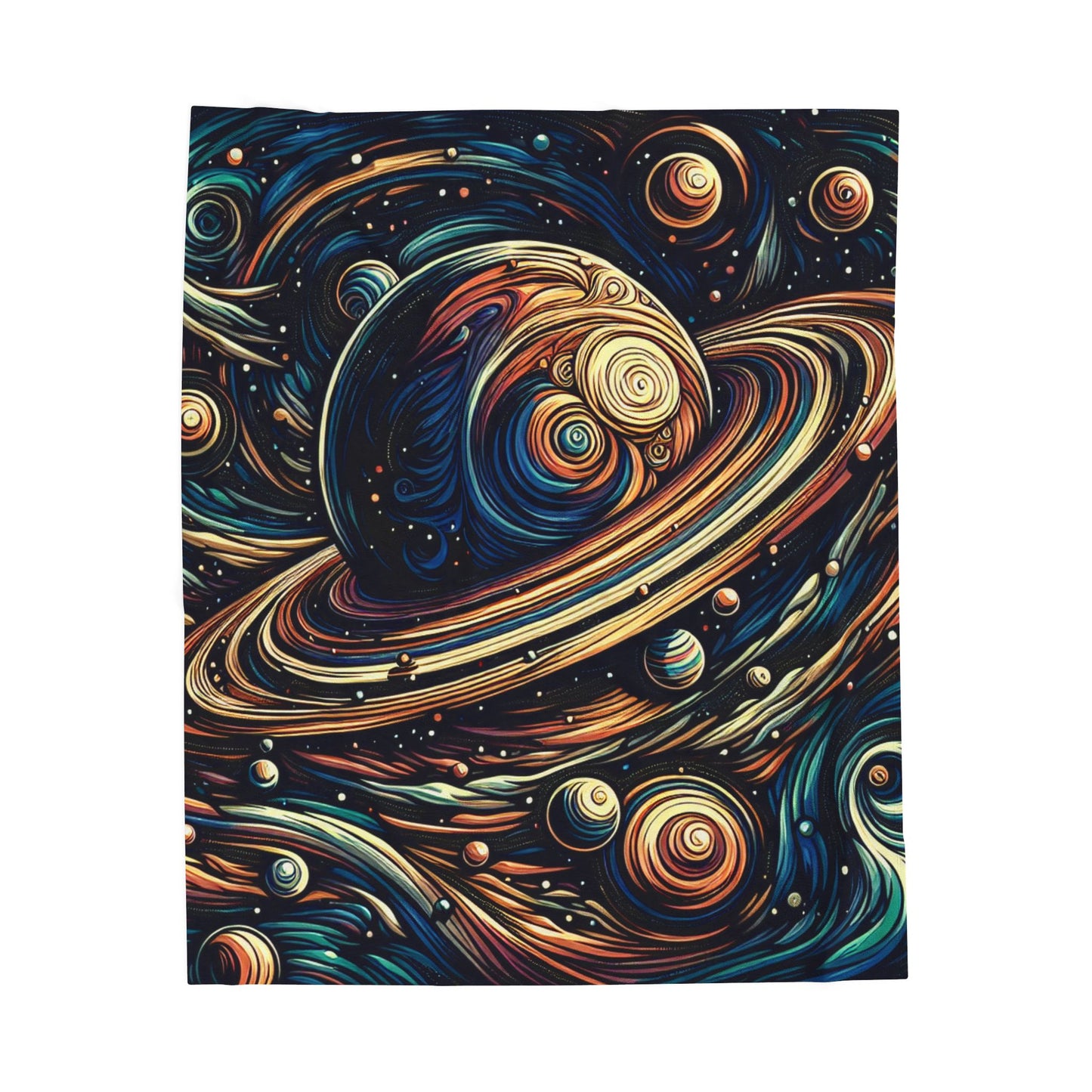 Galactic Whirls of Wonder - Plush Blanket