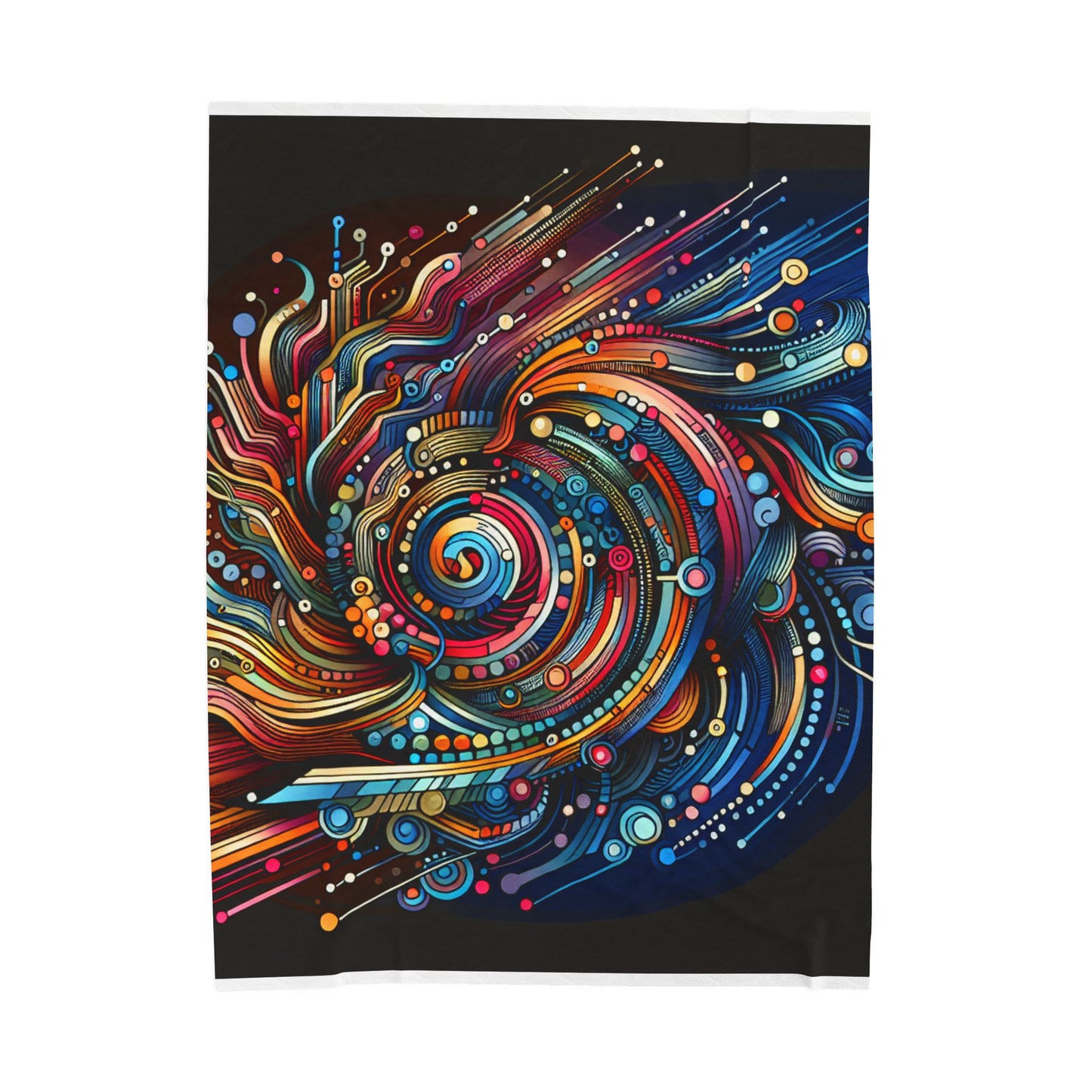 Dynamic Spiral Explorations - Plush Blanket