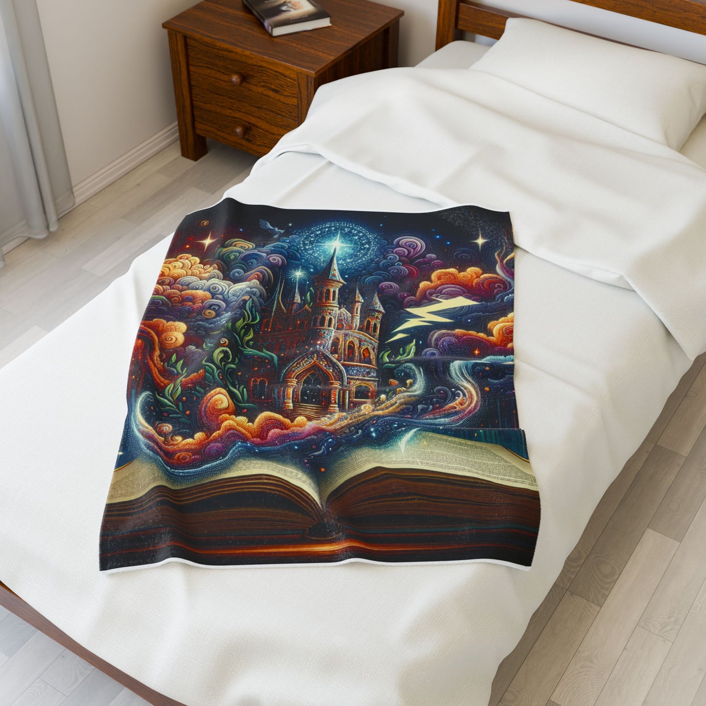 Dreamweaver's Realm Unveiled - Plush Blanket