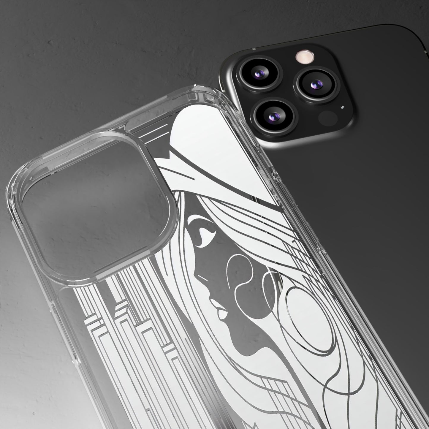 Transparent Silhouette of a Modern Vision Iphone Case Compatible With Iphone 16 15 14 - Clear Phone Cover