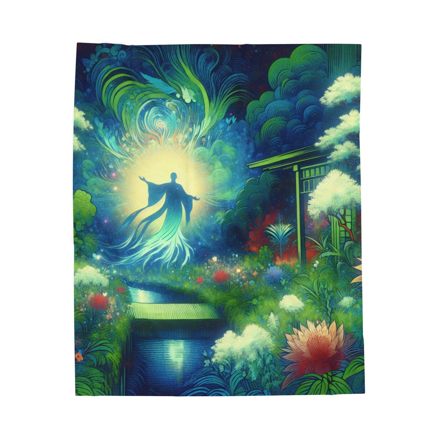 Mystic Garden Awakening - Plush Blanket