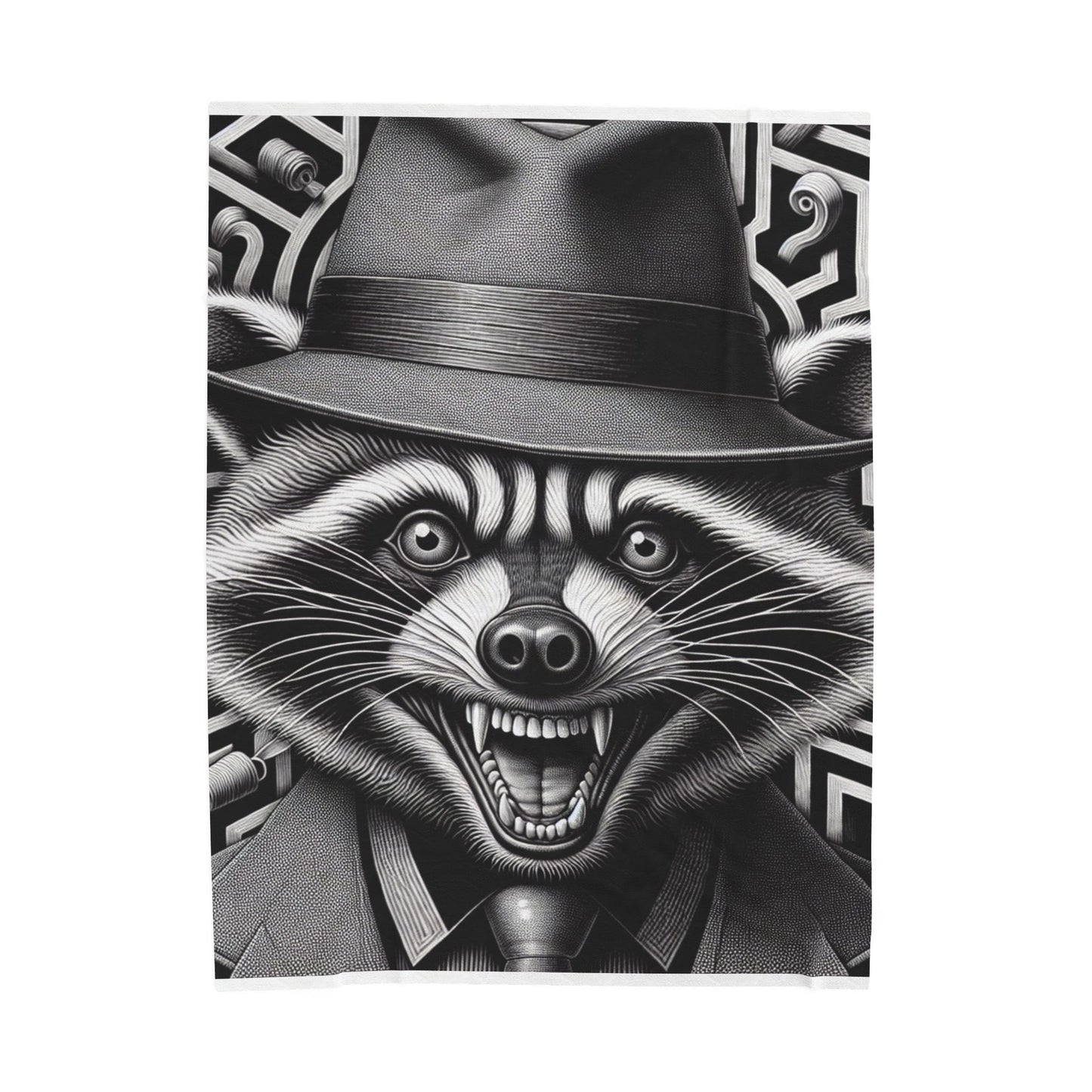 Raccoon's Labyrinth Adventure - Plush Blanket