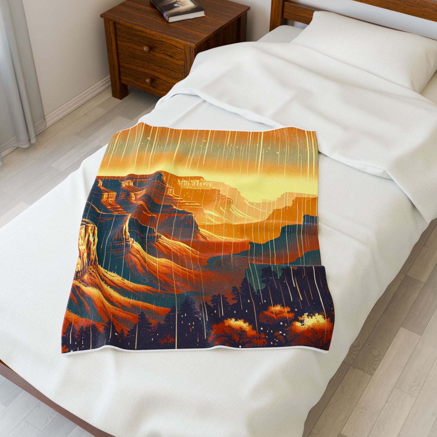 Canyon Hues at Dawn- Plush Blanket