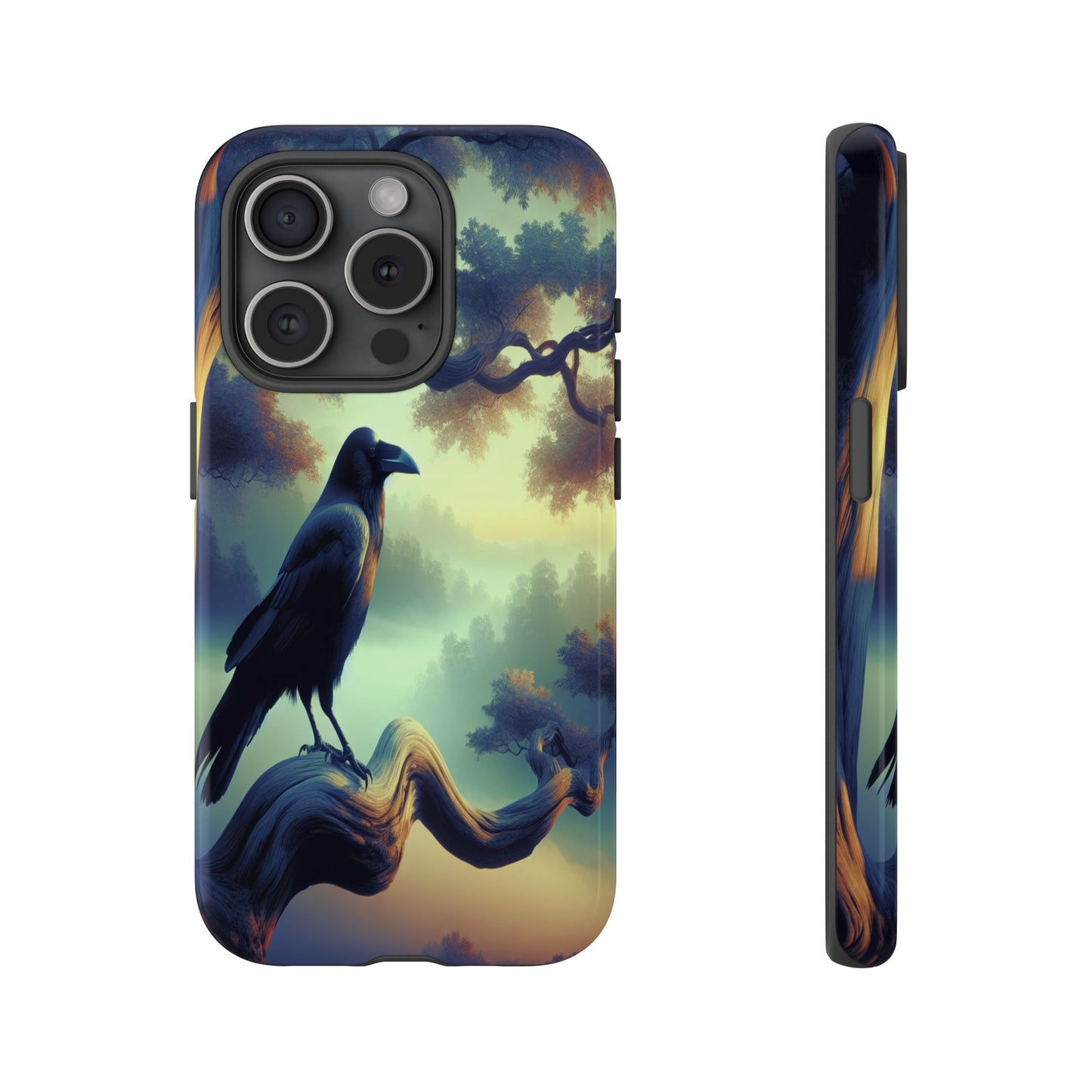 Raven in the Misty Forest - Phone Case