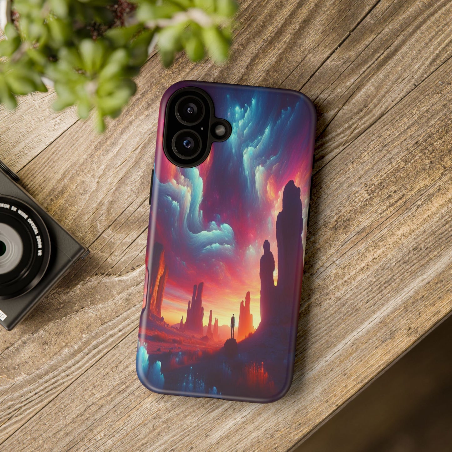 Wanderer in the Painted Sky - Phone Case
