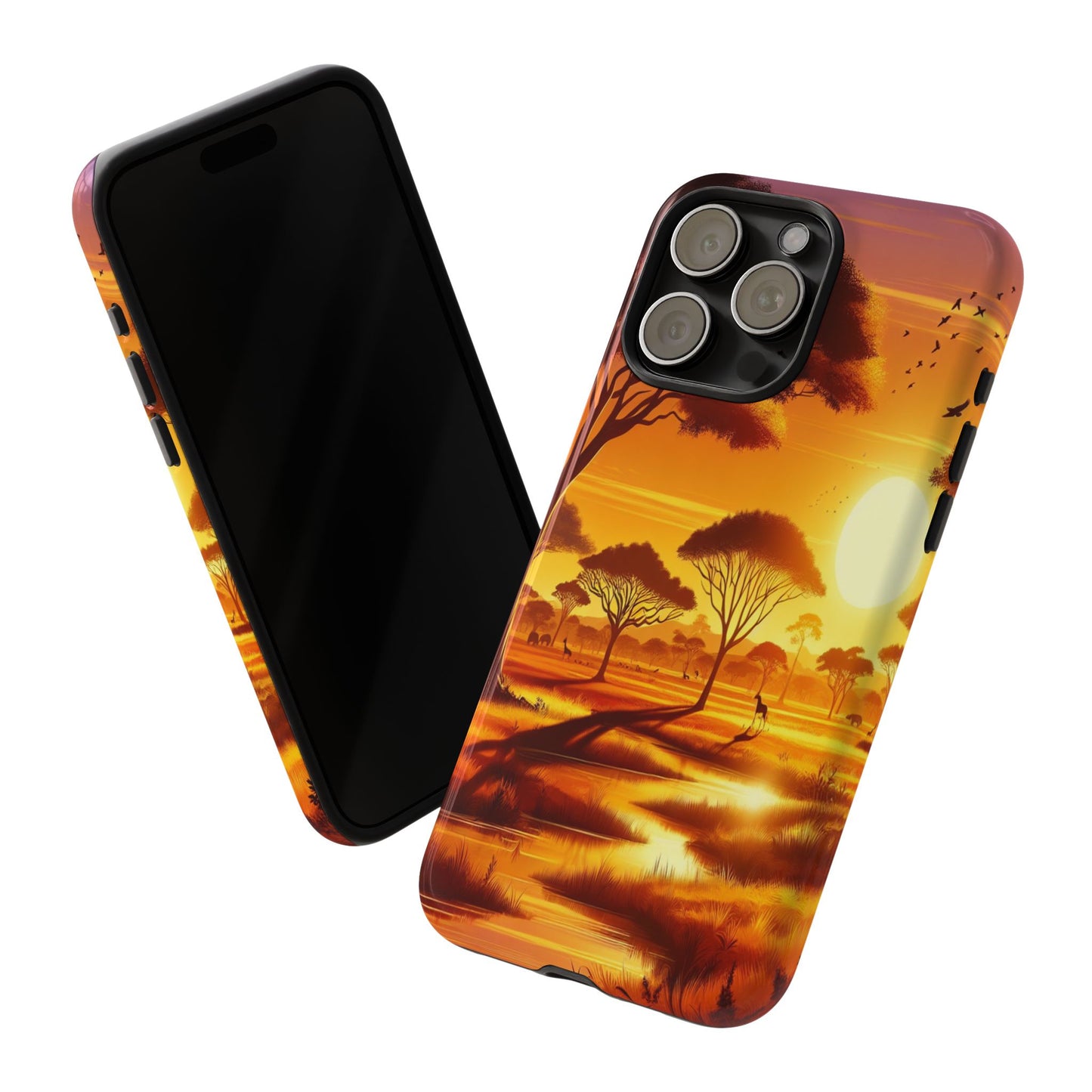 Protective Golden Savannah Giants Iphone Case Compatible With Iphone 16 15 14 - Phone Cover