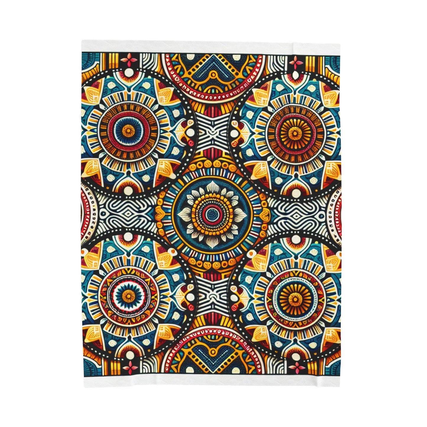 Intricate Tapestry of Patterns - Plush Blanket
