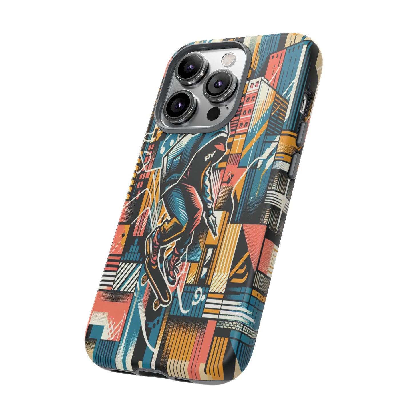 Skater in the Cityscape - Phone Case