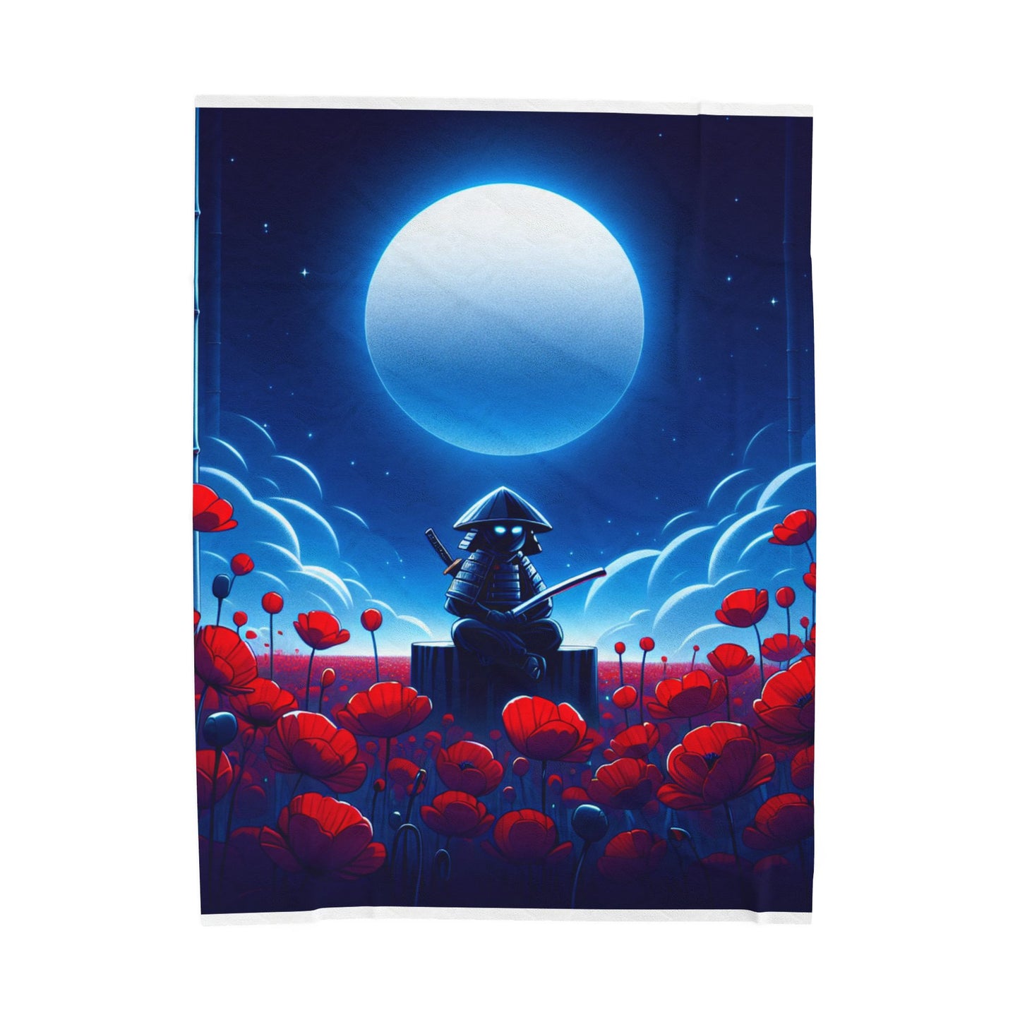 Samurai in the Night Garden - Plush Blanket