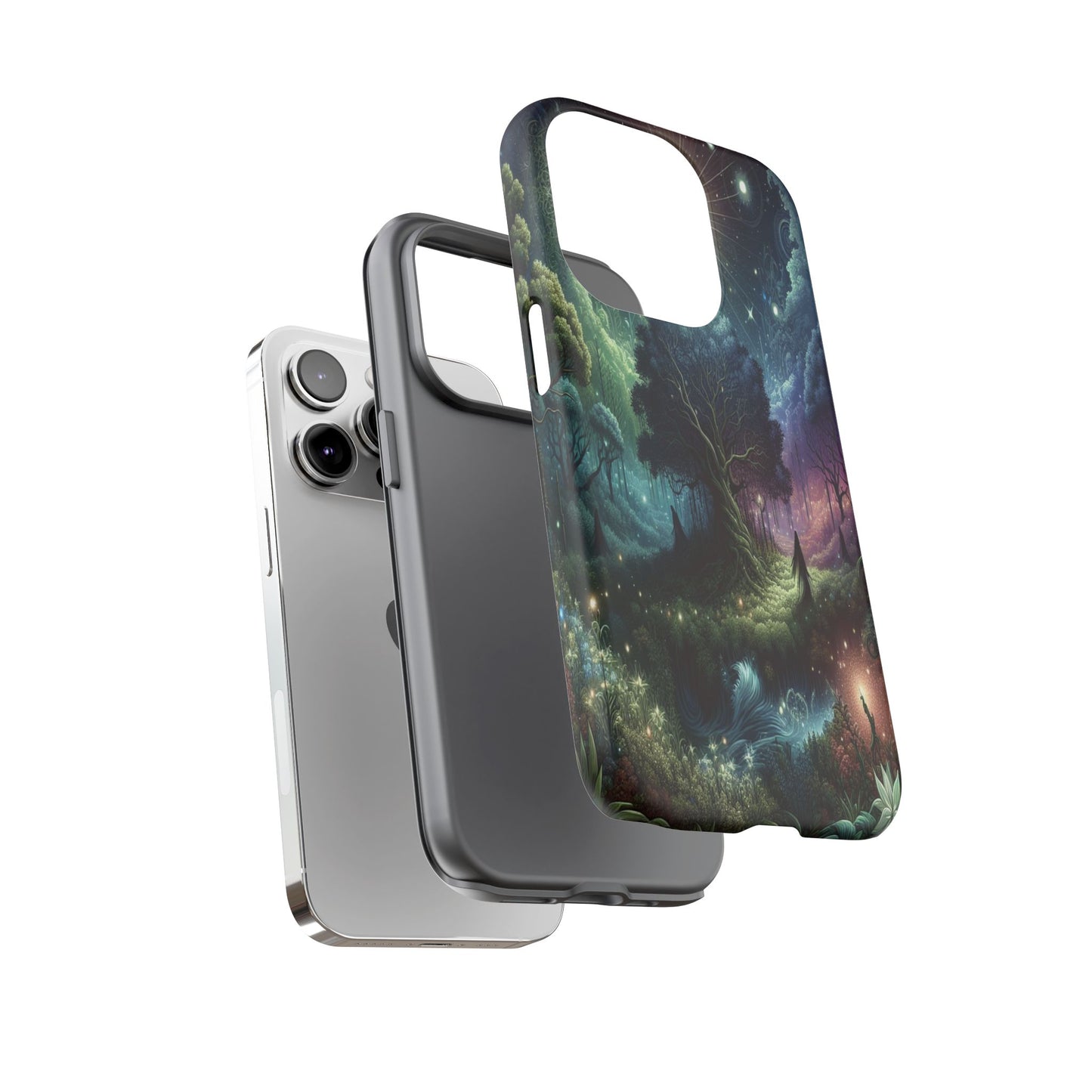 Luminous Forest Nightscape - Phone Case