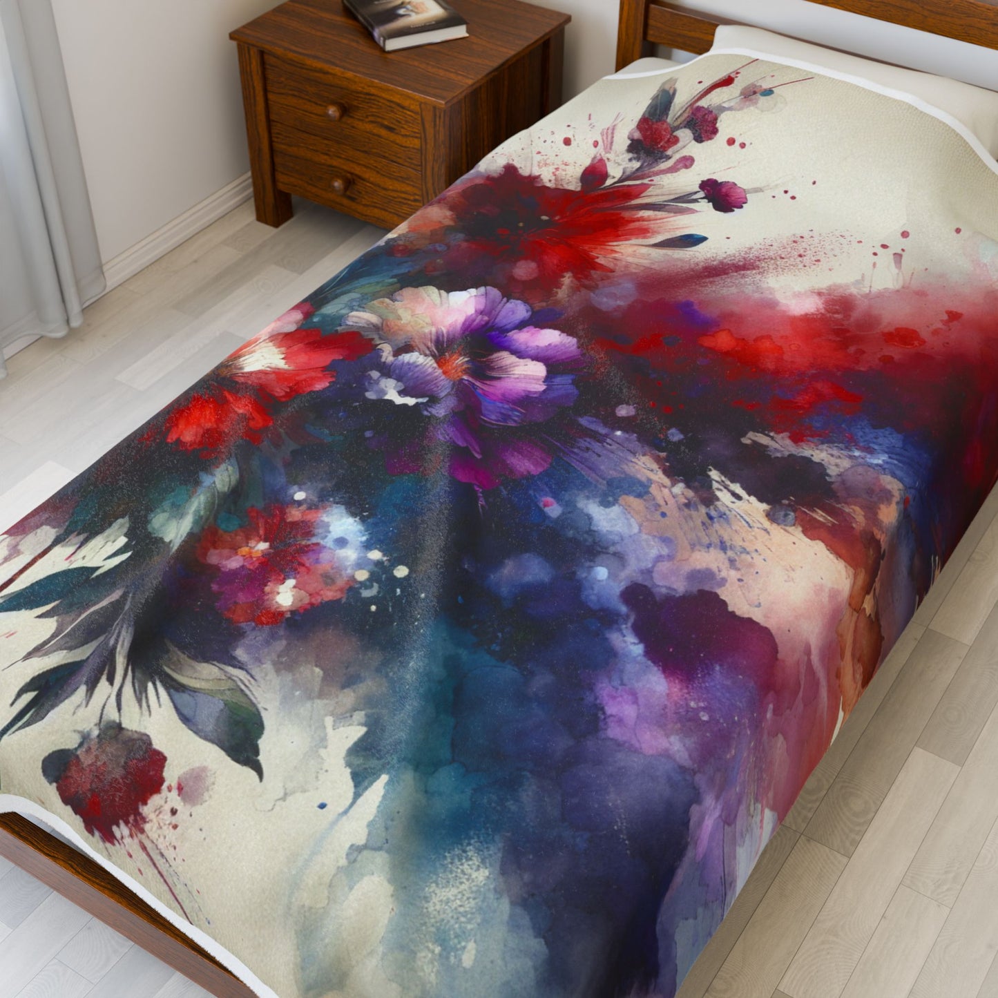 Floral Cascades - Plush Blanket