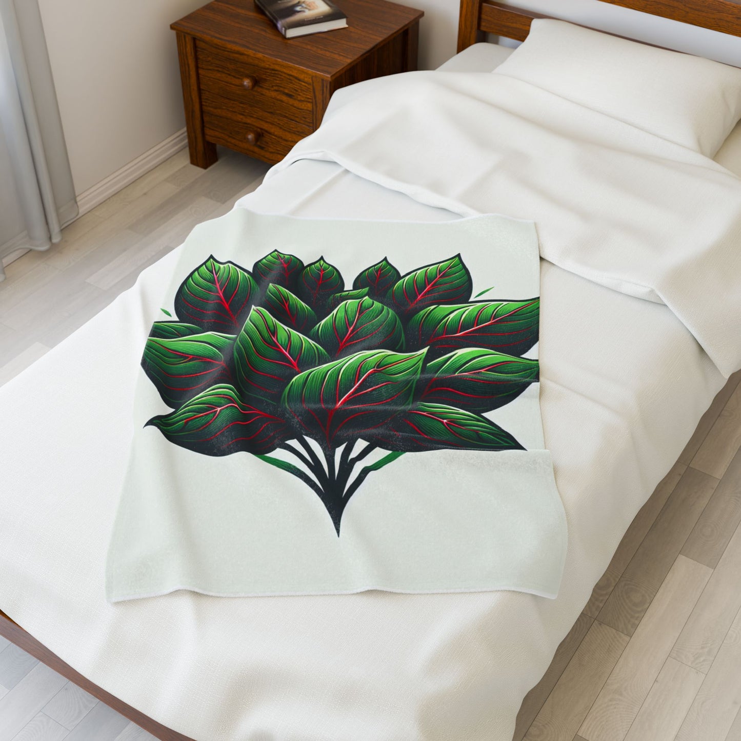 Verdant Leaves Ensemble - Plush Blanket