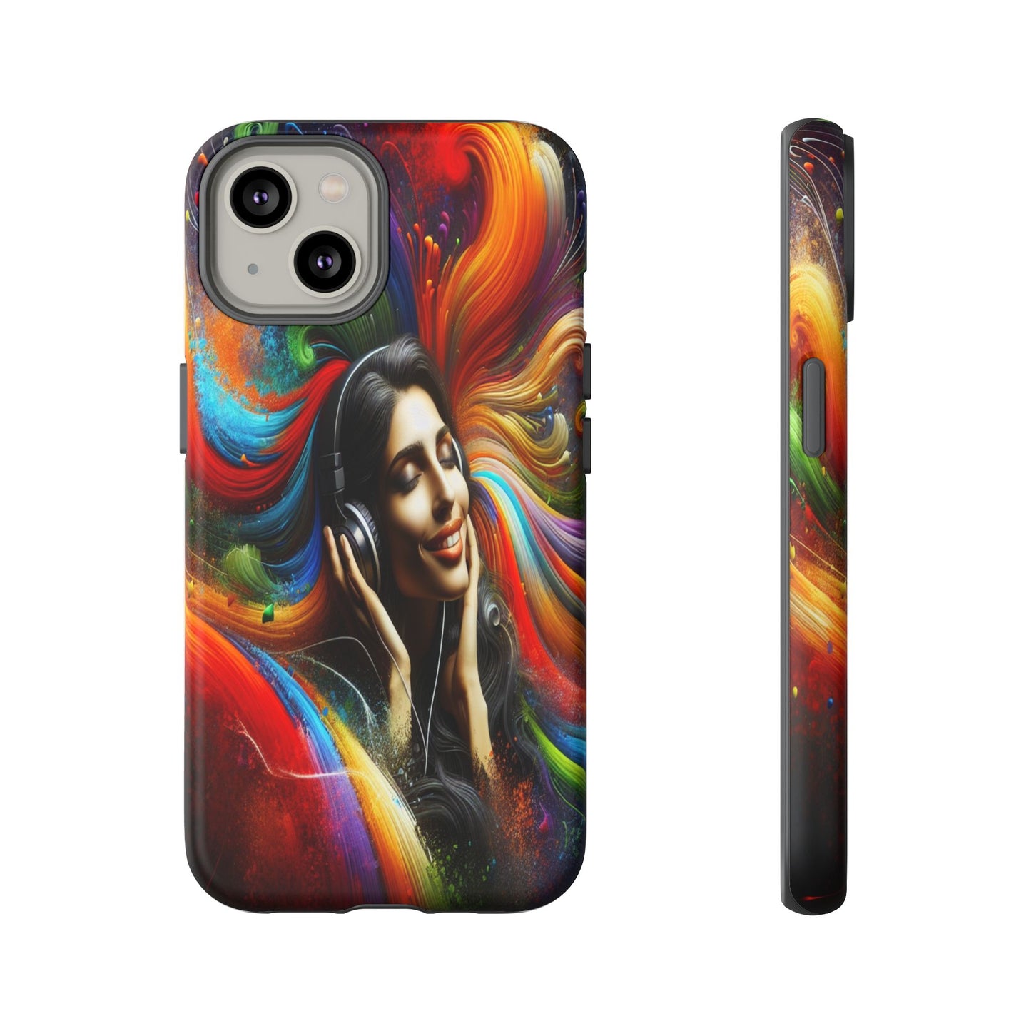 Protective Harmony in Color and Sound Iphone Case Compatible With Iphone 16 15 14 - Phone Cover