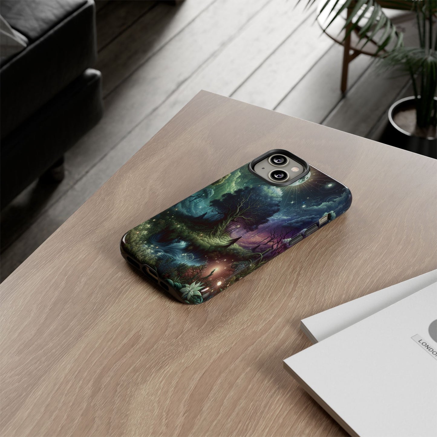 Luminous Forest Nightscape - Phone Case