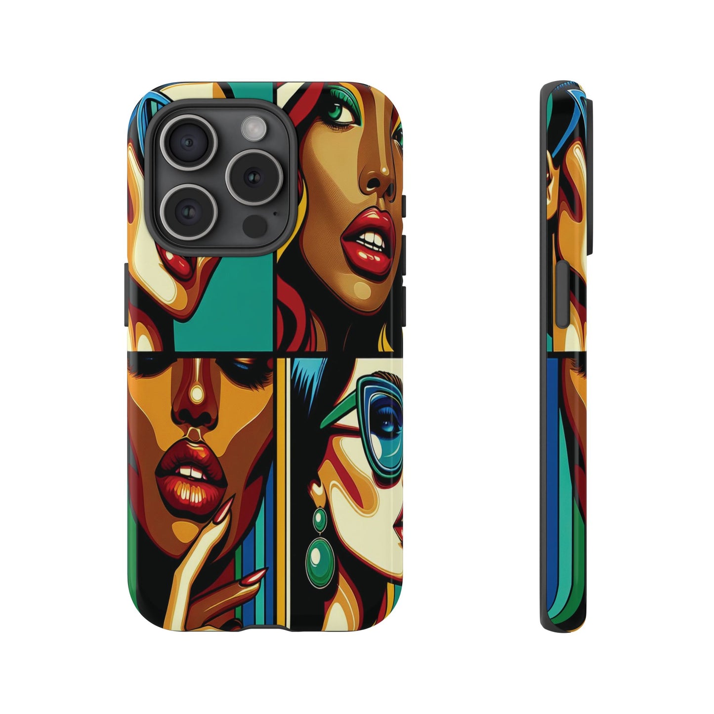 Protective Pop Art Expressions Iphone Case Compatible With Iphone 16 15 14 - Iphone Cover