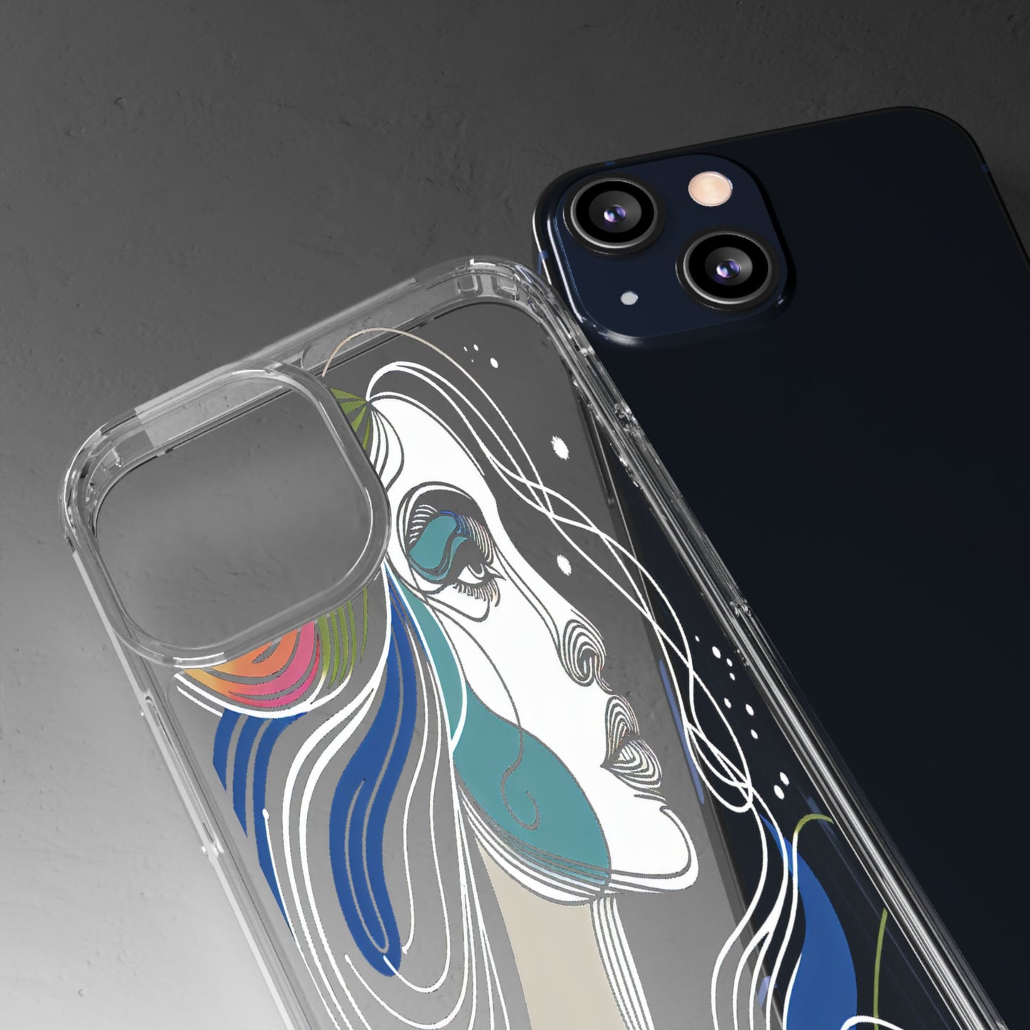 Transparent Portrait of Imagination Iphone Case Compatible With Iphone 16 15 14 - Clear Phone Cover