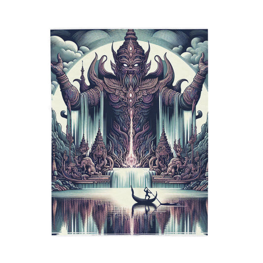 Mystic Guardian of the Waters - Plush Blanket