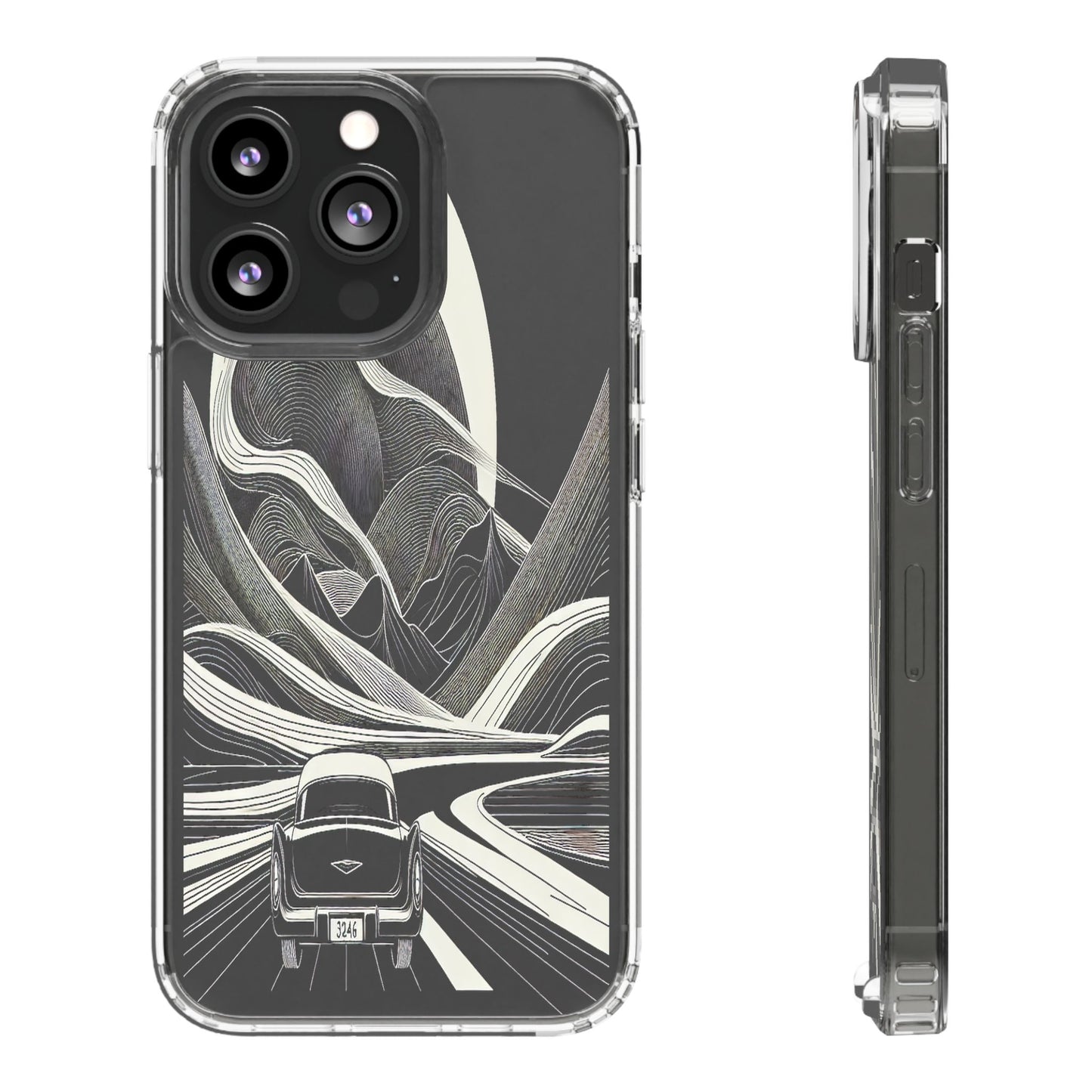 Journey Through the Curves - Clear Phone Case