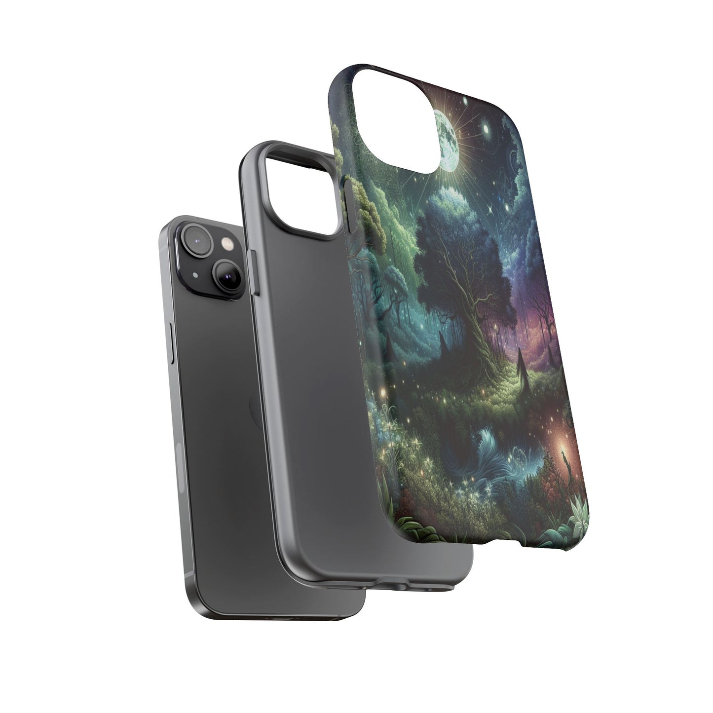 Luminous Forest Nightscape - Phone Case