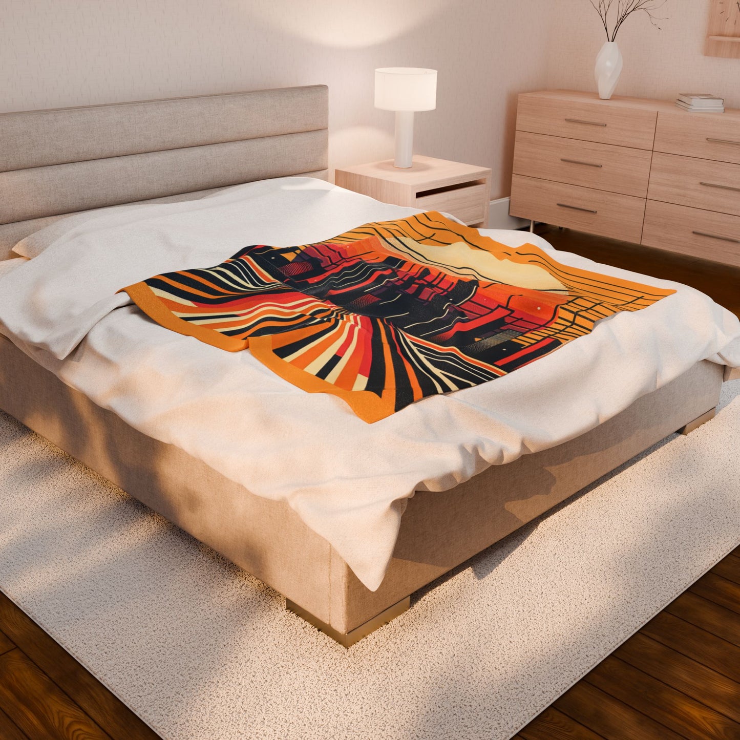 City Lines at Dawn - Plush Blanket