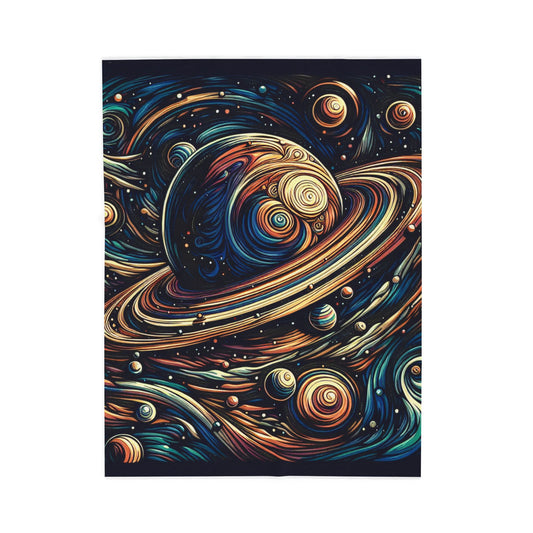 Galactic Whirls of Wonder - Plush Blanket
