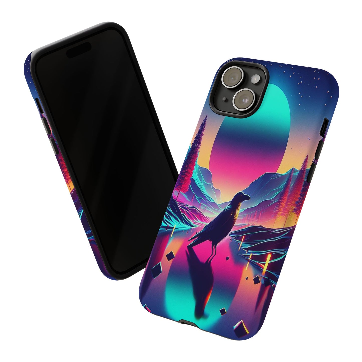 Celestial Horizon with Raven - Phone Case