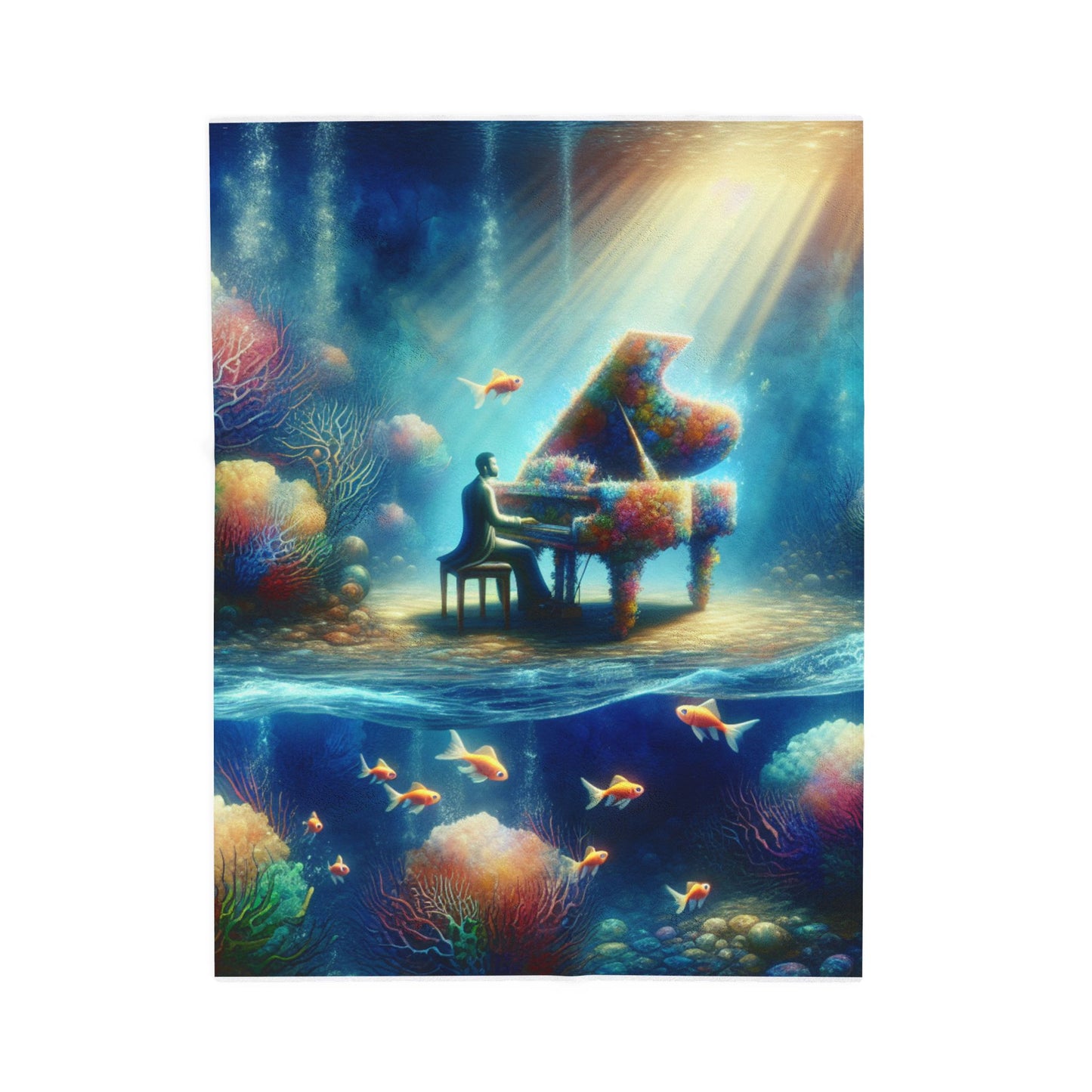 Melody Beneath the Waves - Plush Blanket