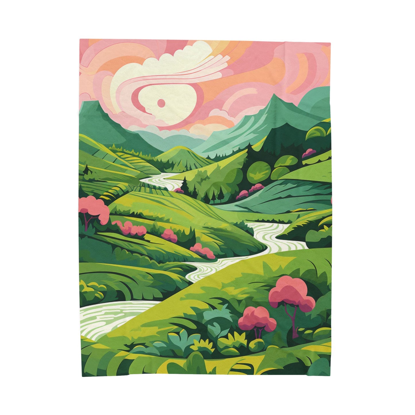 Enchanted Valley Sunset- Plush Blanket