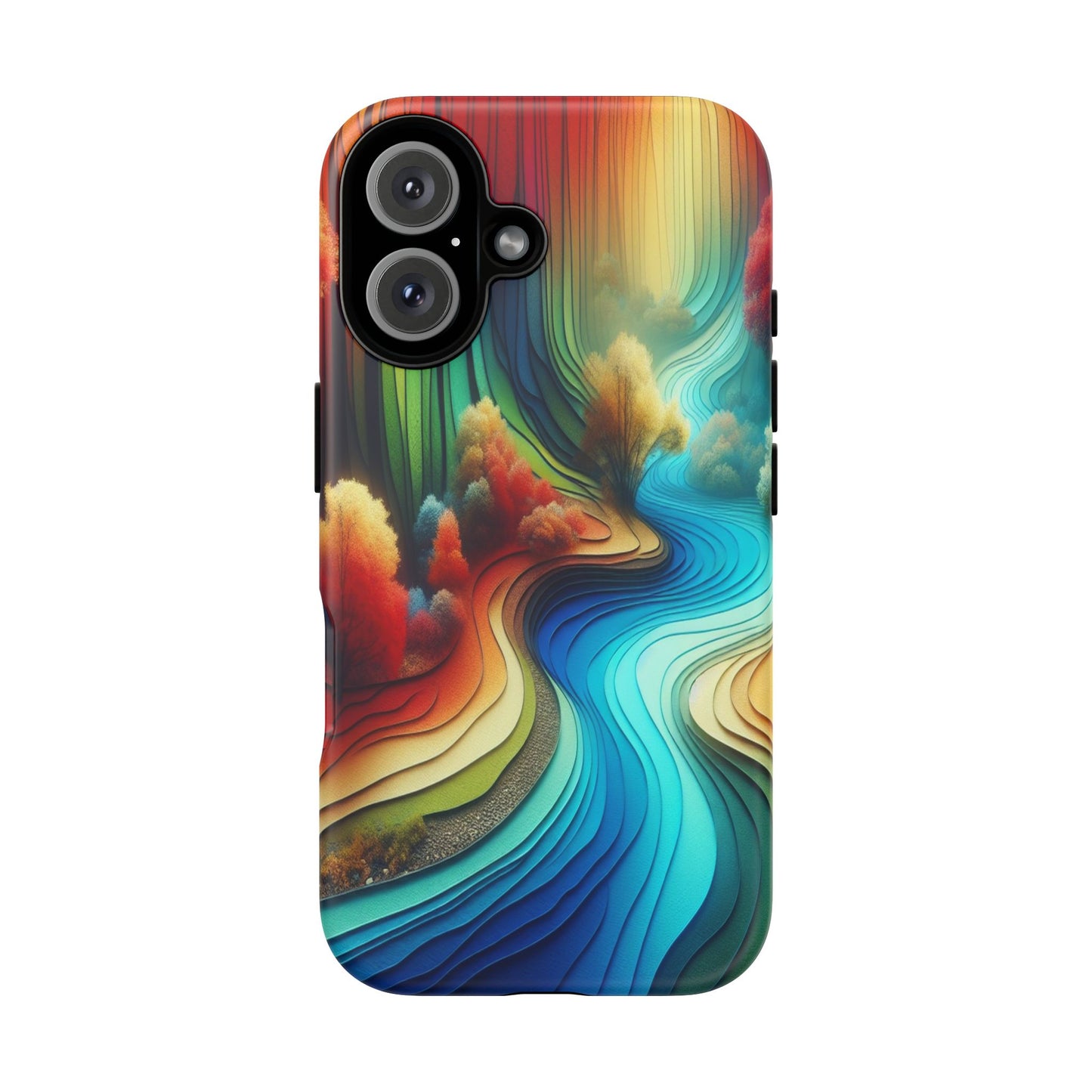 Protective River of Colors Iphone Case Compatible With Iphone 16 15 14 - Iphone Cover
